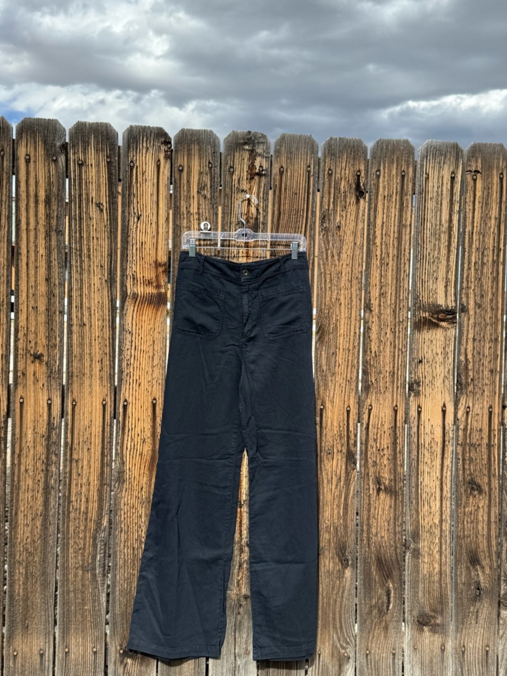 Anthropologie | Cloth & Stone, Charcoal Black High-Rise cotton/linen pants